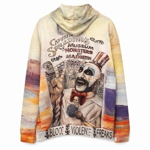 Men's Lg Horror Graphic Hoodie Captain Spaulding Museum of Monsters Madmen Shirt